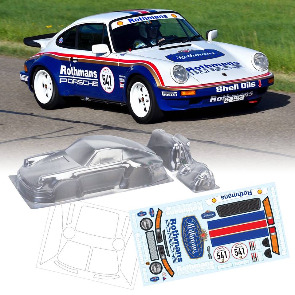 1set Porsche 911 1/12 1:12 M car PC body shell 210mm wheelbase clean RC ...