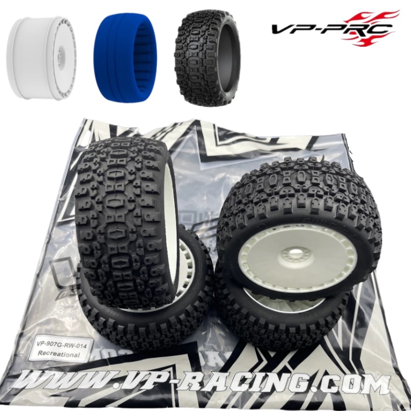 VP PRO 4PC 1/8 Truggy Tire Recreational All Glue Medium Hard 17mm Nut ...