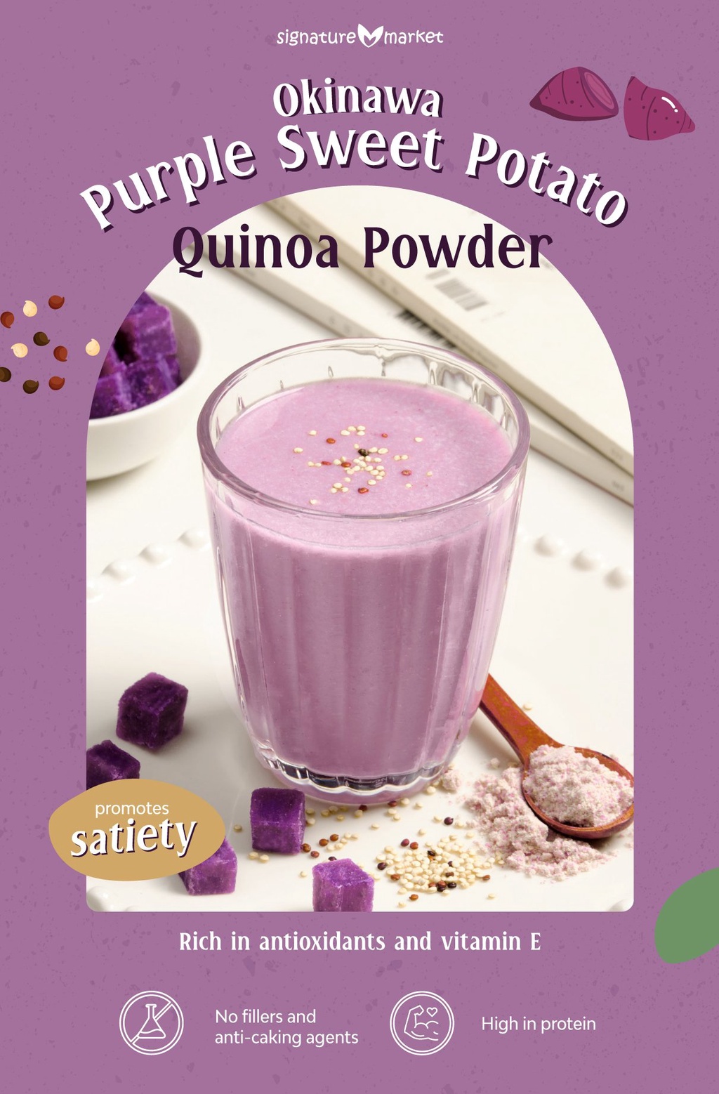 Signature Market Okinawa Purple Sweet Potato Quinoa Powder (500g ...