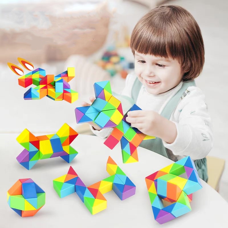 Intelligent 24 Bricks Brain Teaser Magic Fidget Rubik's Twist Puzzle ...