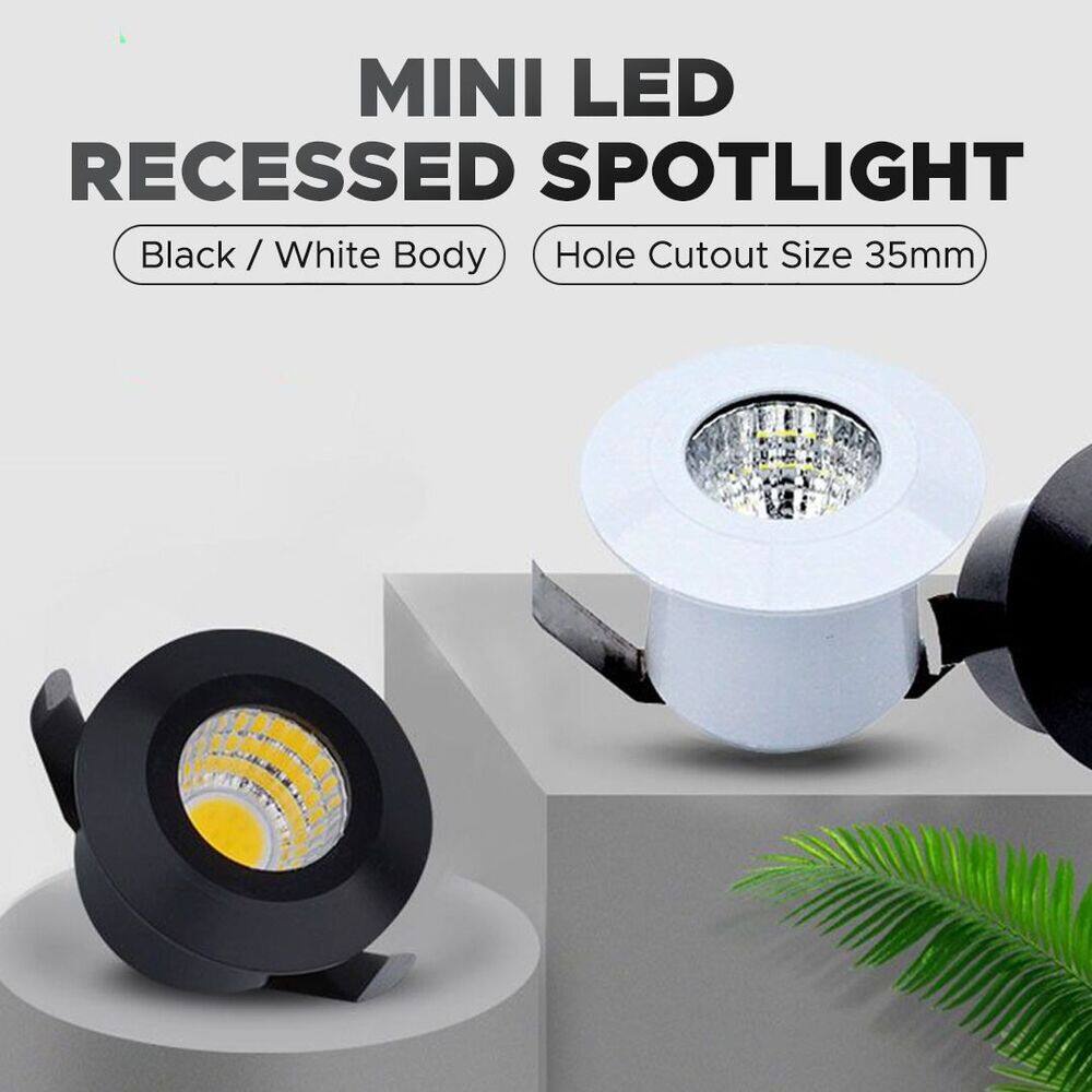 3W MINI LED EYEBALL CABINET RACK / DISPLAY SHOWCASE MINI LED RECESSED ...
