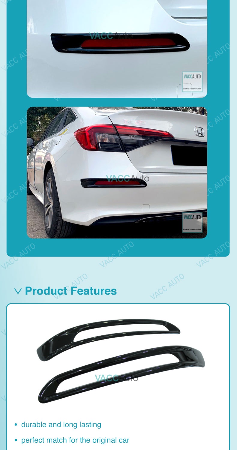 Honda Civic FE 11th Rear Reflector Black Lining Exterior Decoration ...