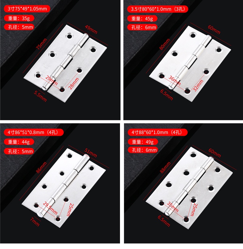Ensel Pintu 1“ 2“ 3“ 4“ 5” Stainless Steel Door Hinge Bearing Hinge ...
