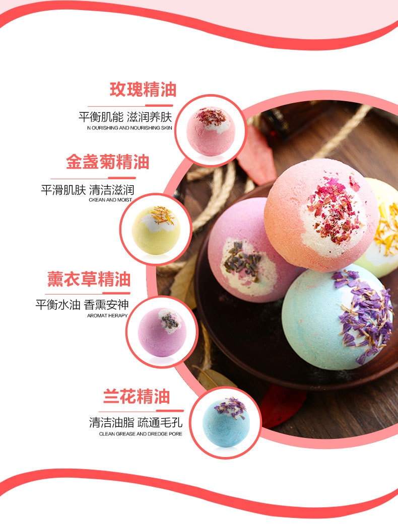 (GRENLIFE) Bath Bomb Bathbomb 100g Bath Bombs Body Essential Oil Bath ...