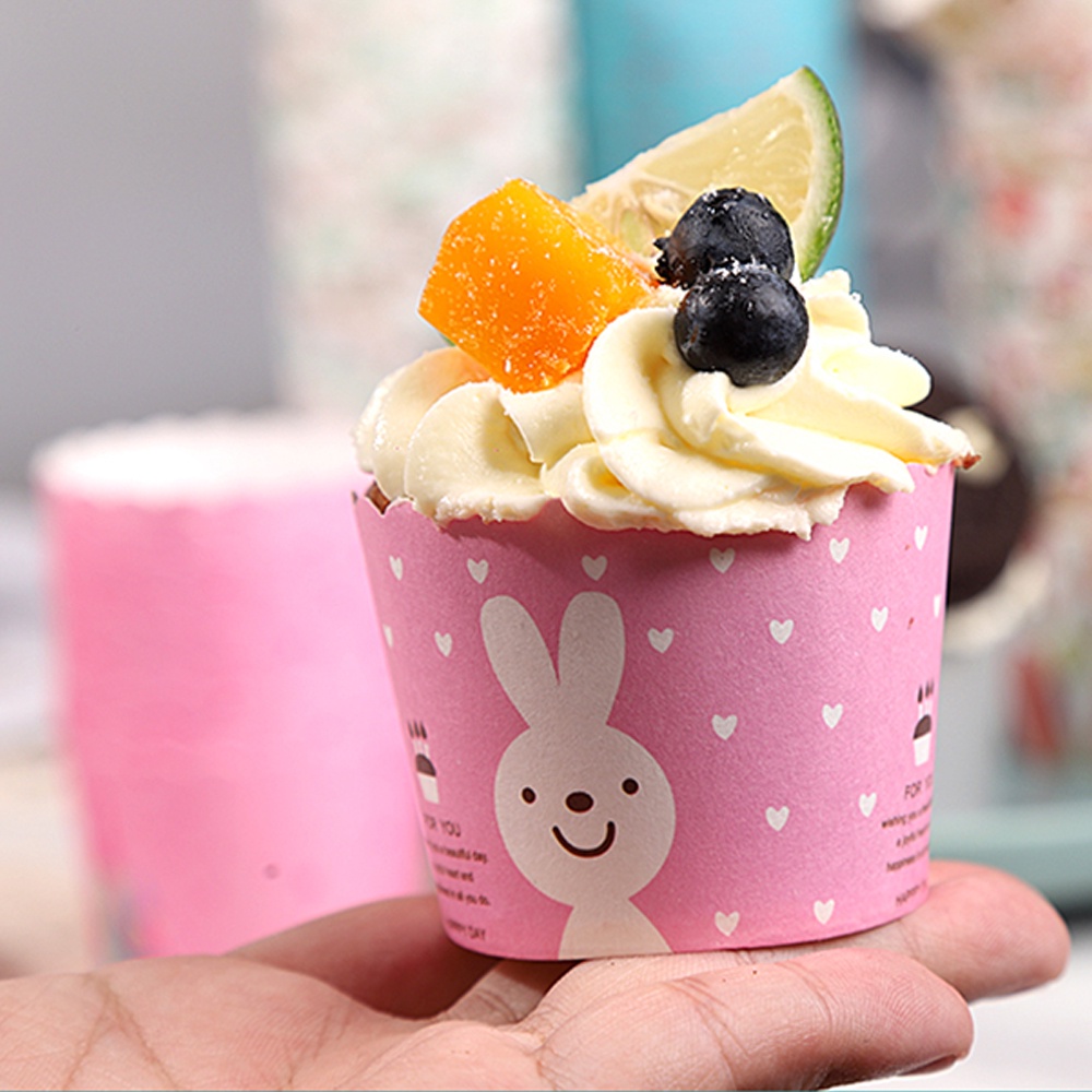 BC 50PCS Paper Cup Muffin Cute Cupcake Wrapper Baking Small Design Kids ...