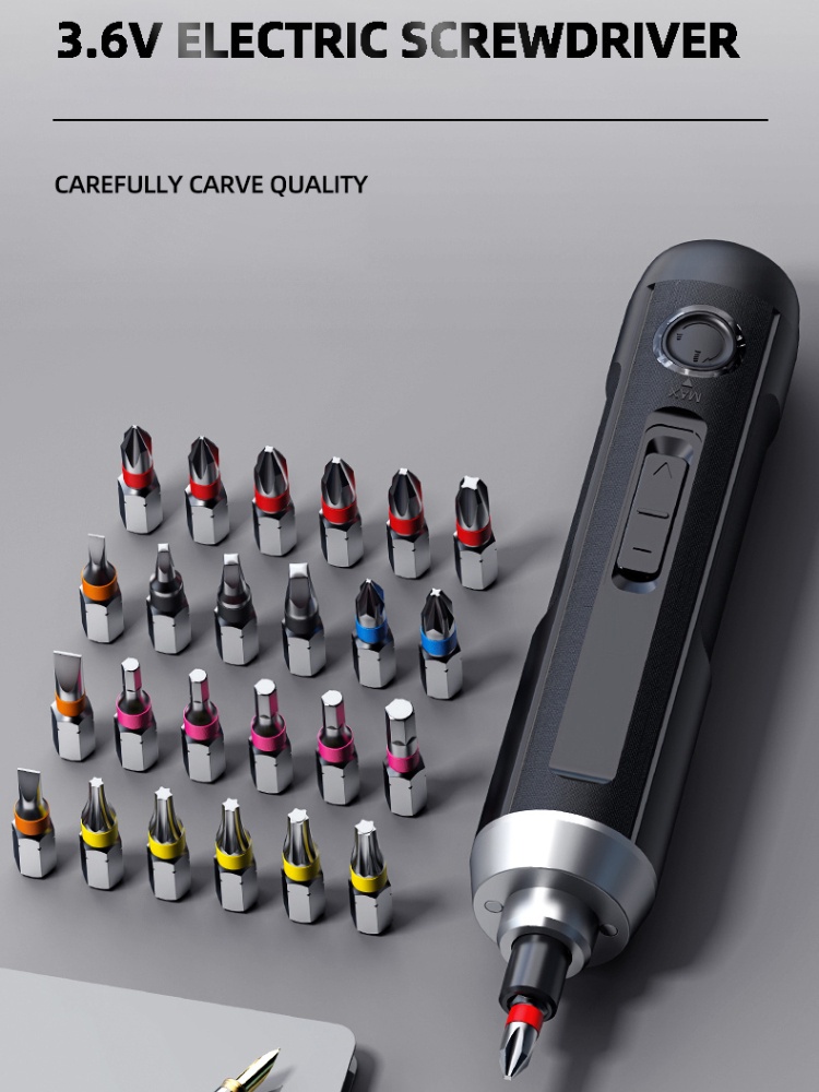 Deli Mini Electrical Screwdriver 3.6V Lithium-ion Battery 25in1 Bit for ...