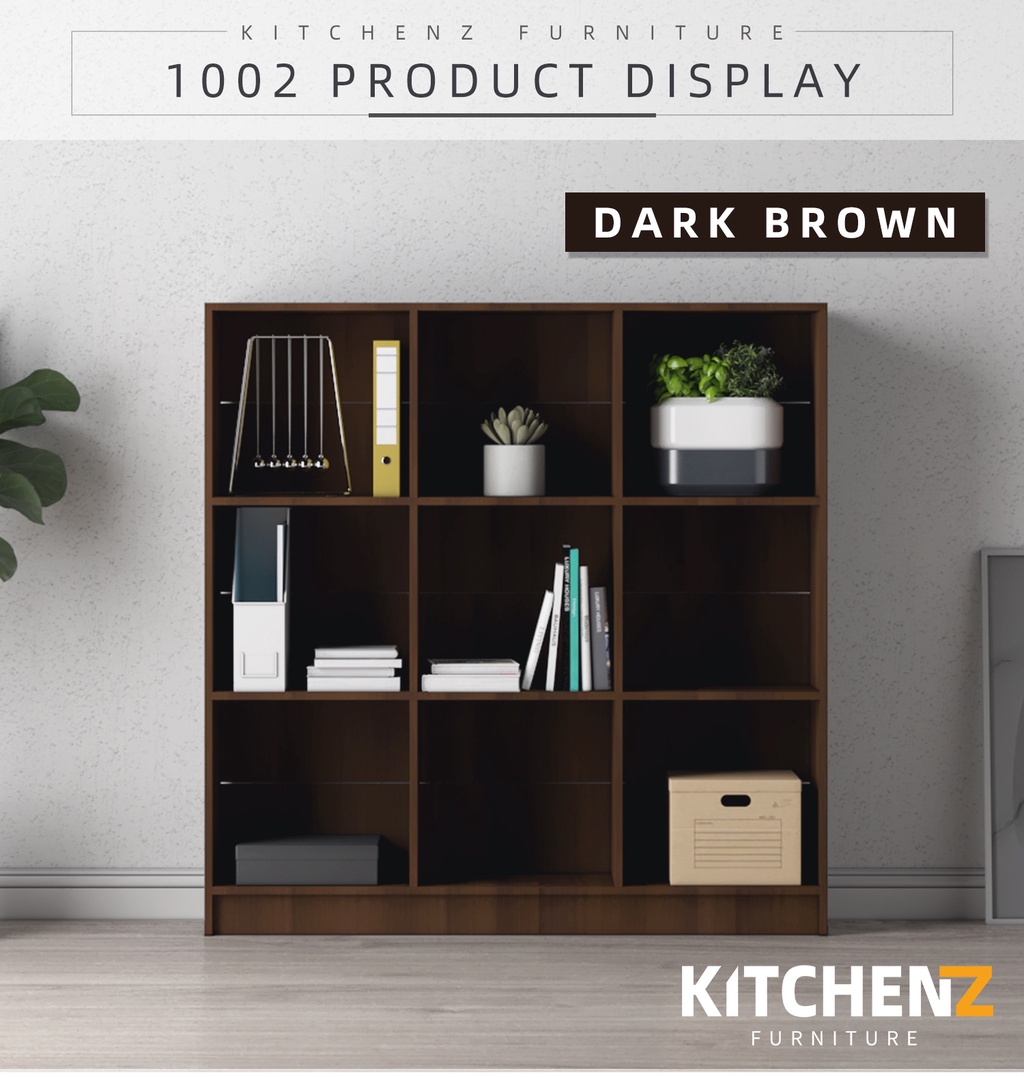 KitchenZ Book Shelf Book Rack Buku Rak Divider Cabinet with 9 ...