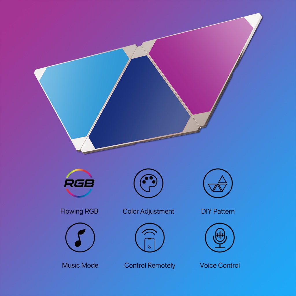 Fantech Smart Life RGB Triangle Light Panels SLP0103 LA1ALP Works with ...