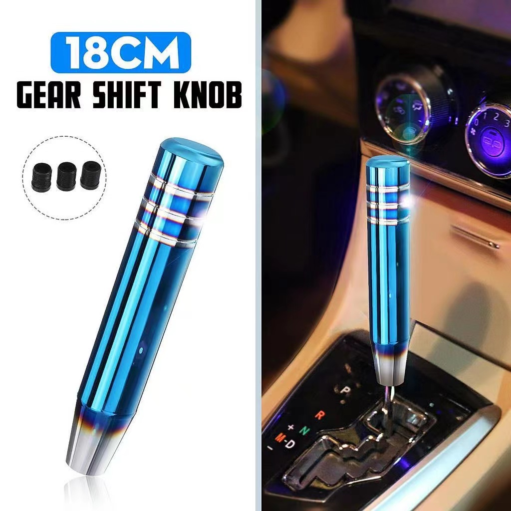 18cm JDM Burnt Titanium Blue Style Universal Car Gear Shift Knob ...