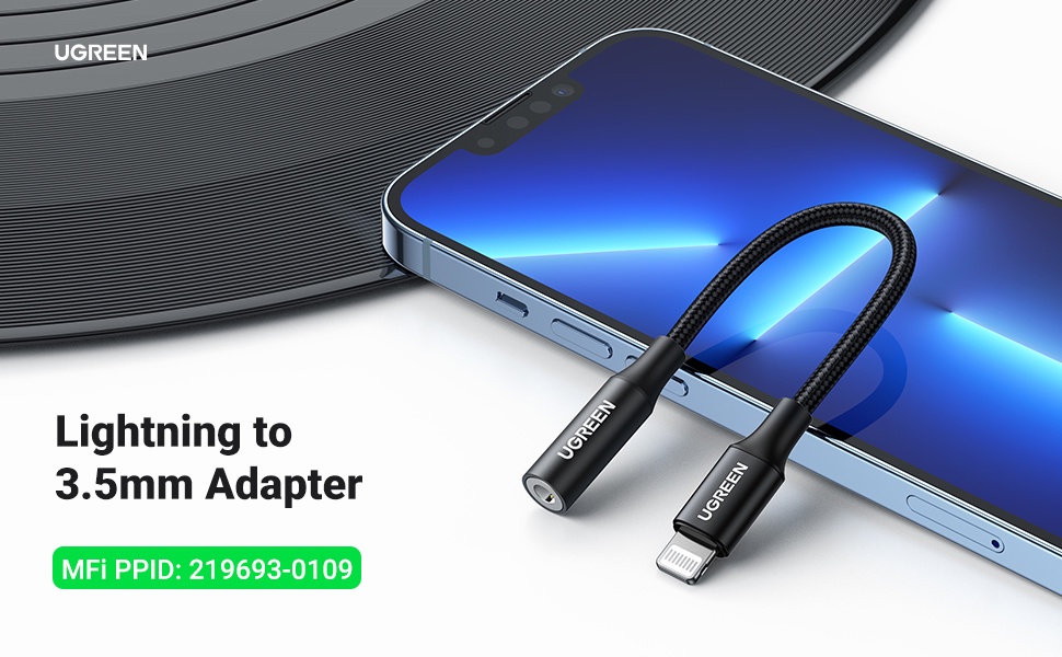 UGREEN MFi Lightning to 3.5mm Audio Jack AUX Cable Headphone Adapter