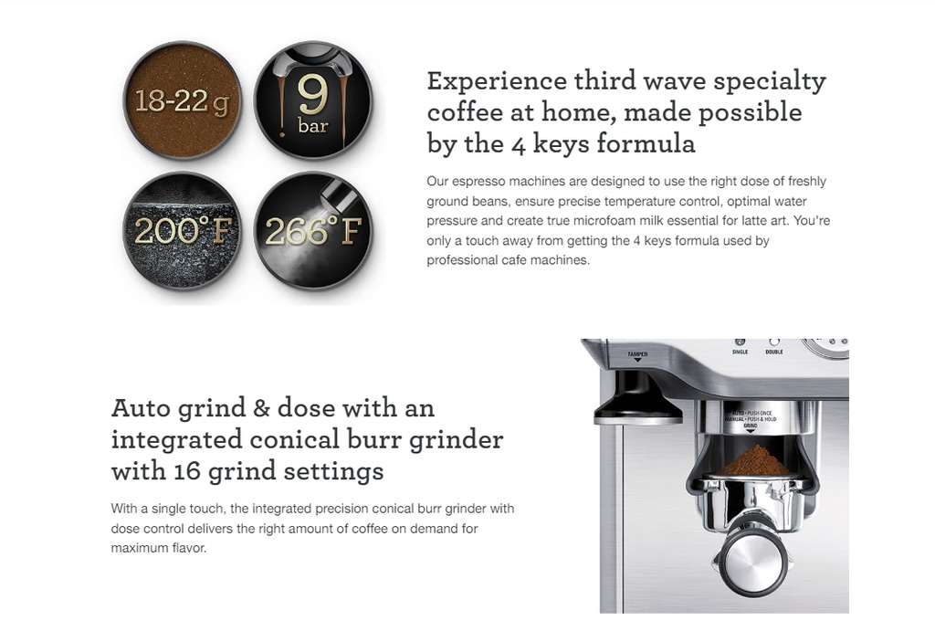 Breville BES870 Barista Express Espresso Coffee Machine Mesin Kopi