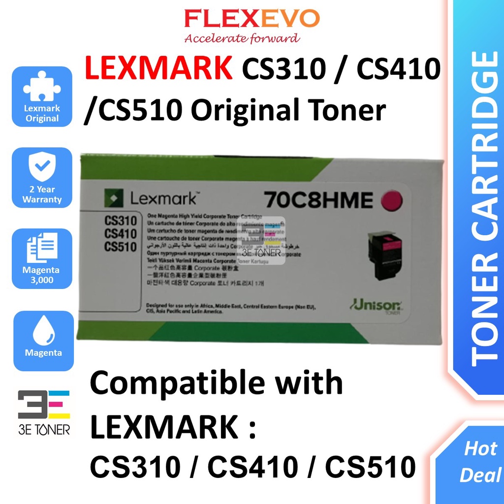 Lexmark 708HK CS310 CS410 CS510 CX410 CX510 Original Black 708HKE ...