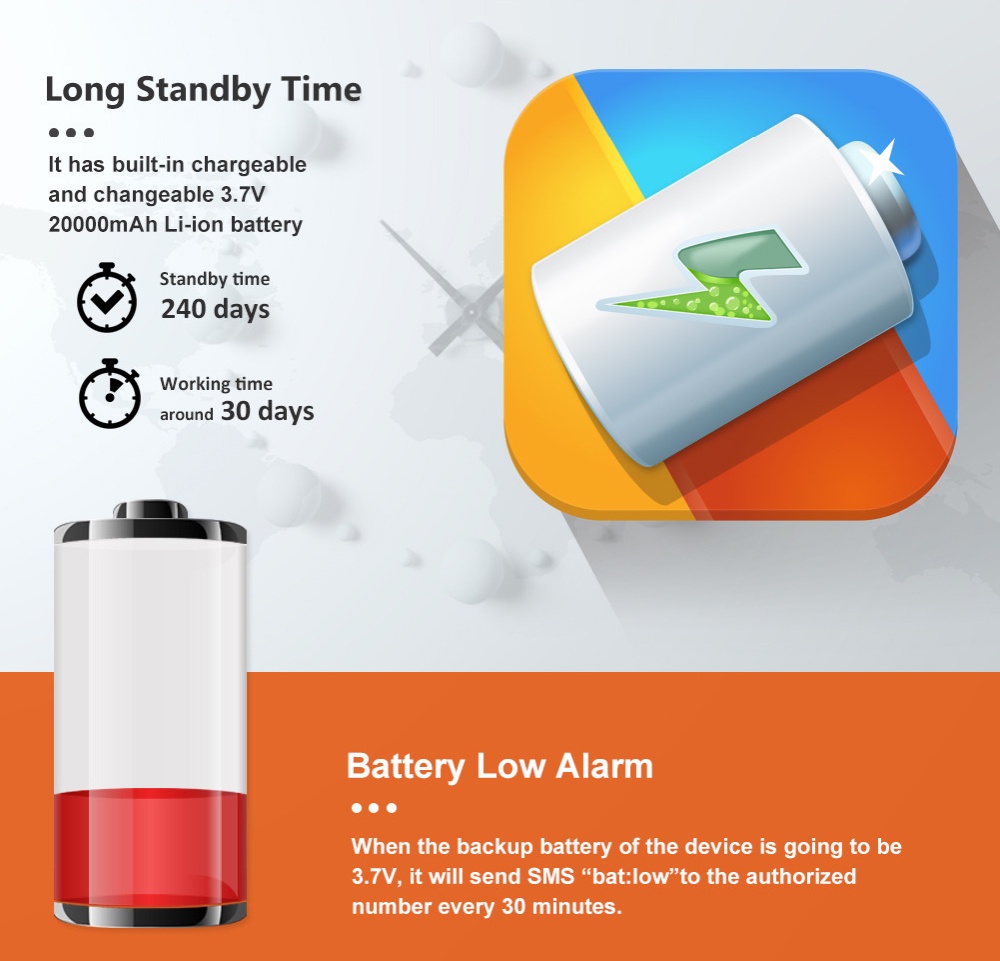 GPS Tracker Car LK209C 20000mAh 240 Days Standby Vehicle Car Tracker ...