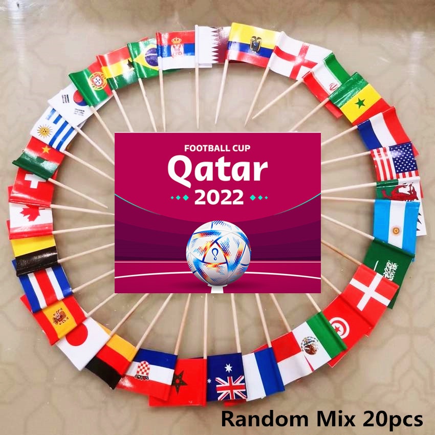 Assorted Different Countries Toothpick Flag FIFA World Cup Qatar 2022 ...