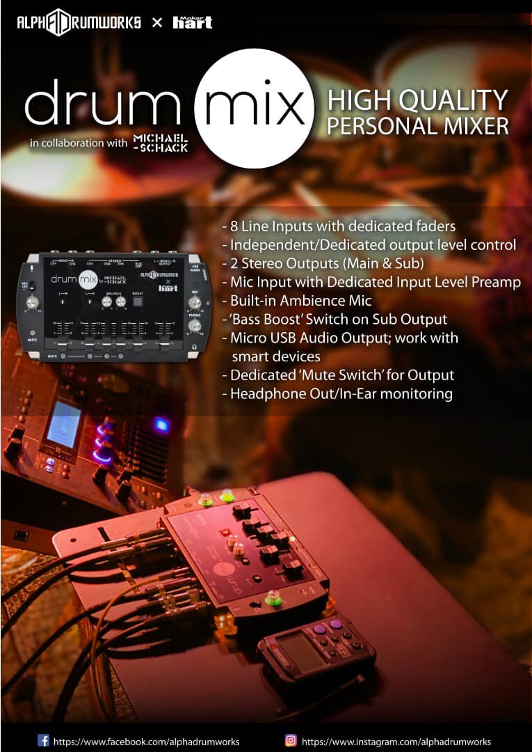 Alpha Drumworks Drum Mix Personal Mixer with Audio Interface