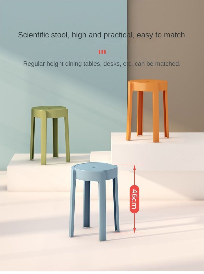 Nordic Plastic Stool Premium Designer Cafe Chair Restaurant Dining ...