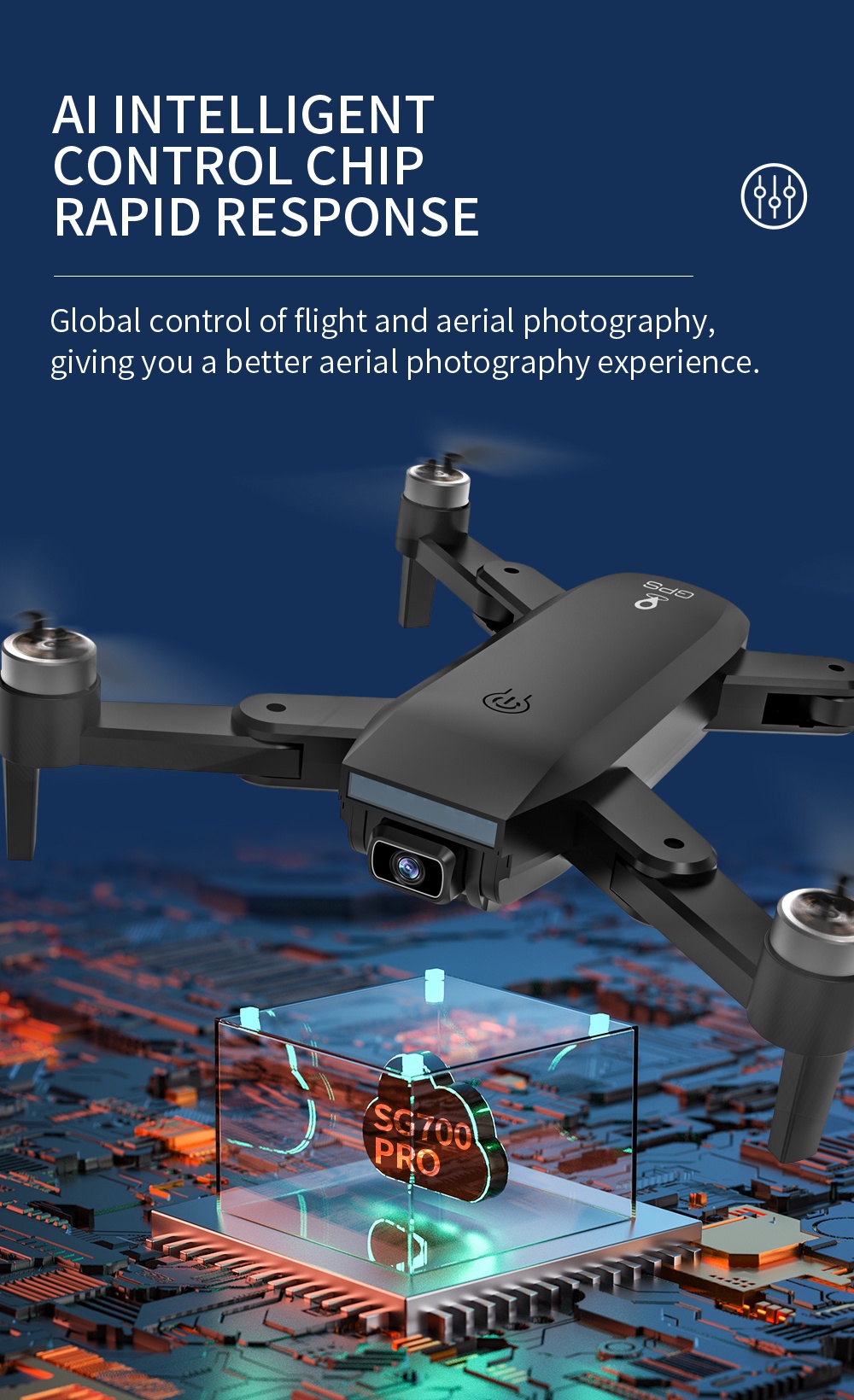 💪Original SG700 MAX GPS Drone 4K Dual Camera Electrical Control