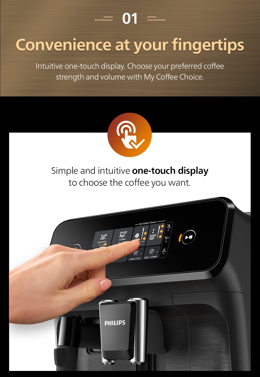 Philips 1200 Series Classic Milk Frother Fully Automatic Coffee Machine ...
