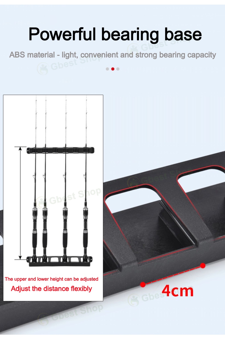 Fishing Rod Holder Stand kit 6 Holes Plastic Wear-resistant