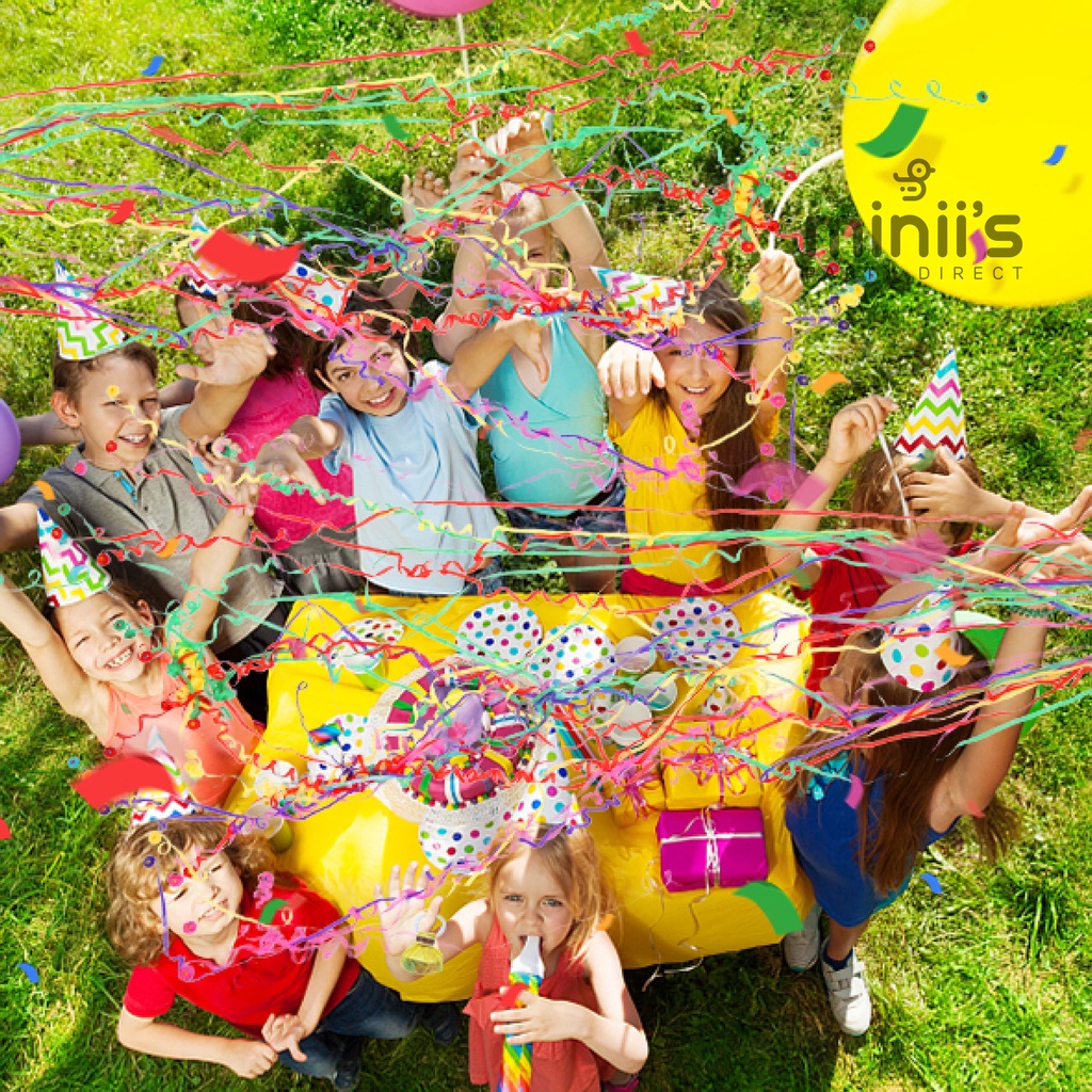MINIIS PARTY Magic Party Throw Streamers Popper White Spider Thread ...