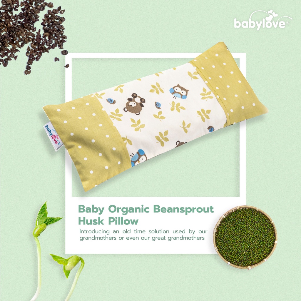 Babylove Bantal Senang Hati Organic Bean Sprout Pacifying Pillow