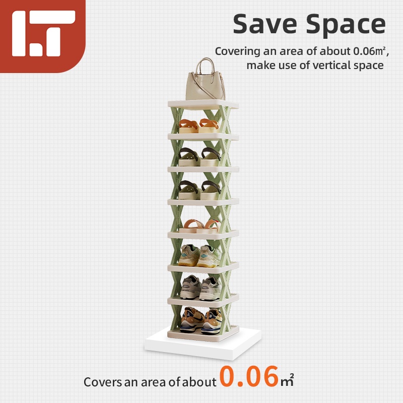 Shoe Rack Multilayer Folding Narrow Shoe Rack Plastic Simple Shoe Rack