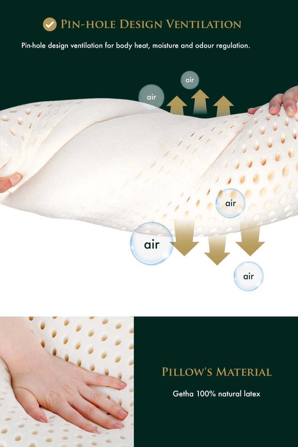 Firm Natural Latex Classic Pillow  Getha Online Malaysia – Gethá