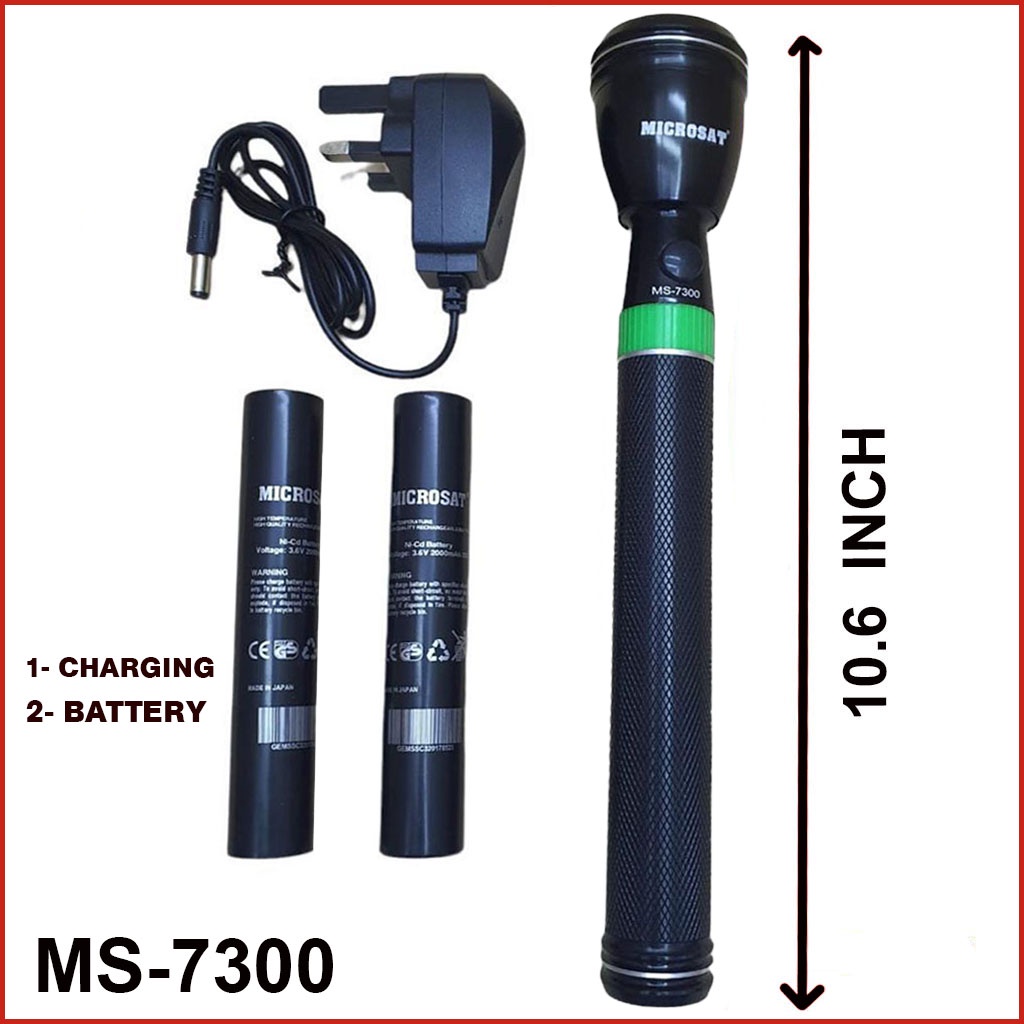 Rechargeable LED Torchlight/Lampu Suluh ( MS-7300) 3 Batteries One ...