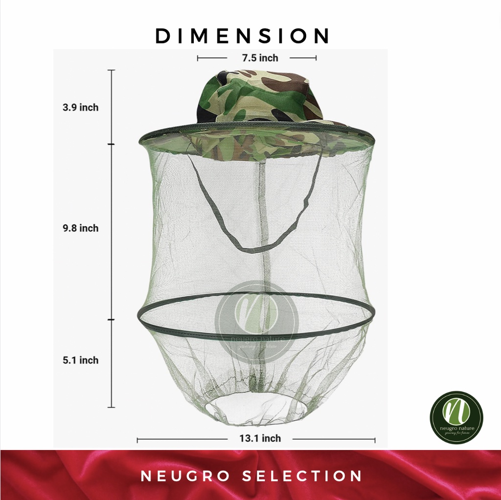 Neugro Garden Anti Mosquito Cap/ Bee Net | Topi Anti Nyamuk & Lebah ...