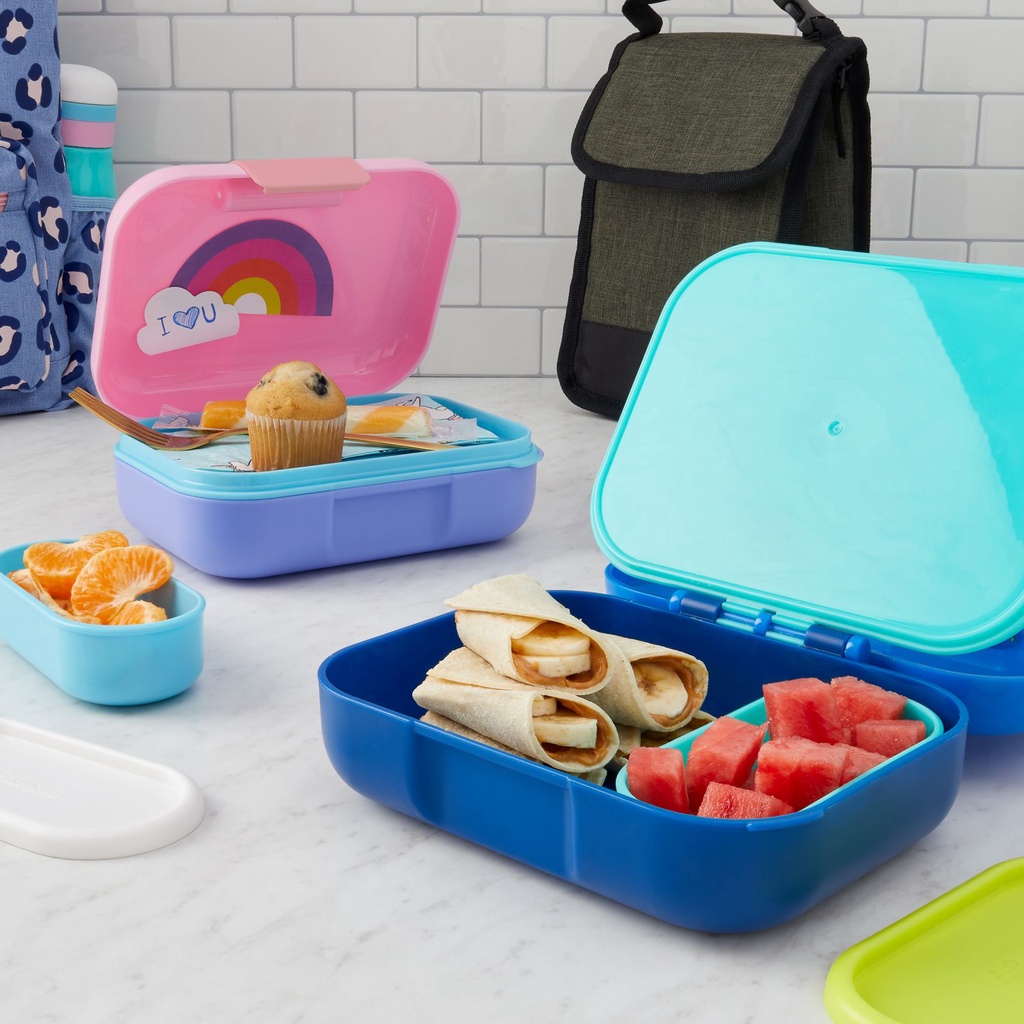 Zoku Neat Bento Jr. Kids Lunch Box Double Layer School Lunch Compact ...
