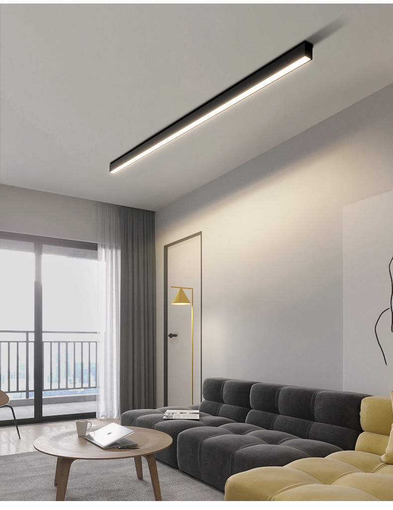 Led Ceiling Lampu Long Strip Surface Mounted Linear Lamp Aisle Balcony