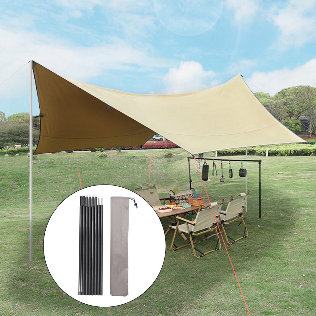 Camping Tent Poles Sunshade Awning Rod Outdoor Shelter Canopy Tarp Pole ...