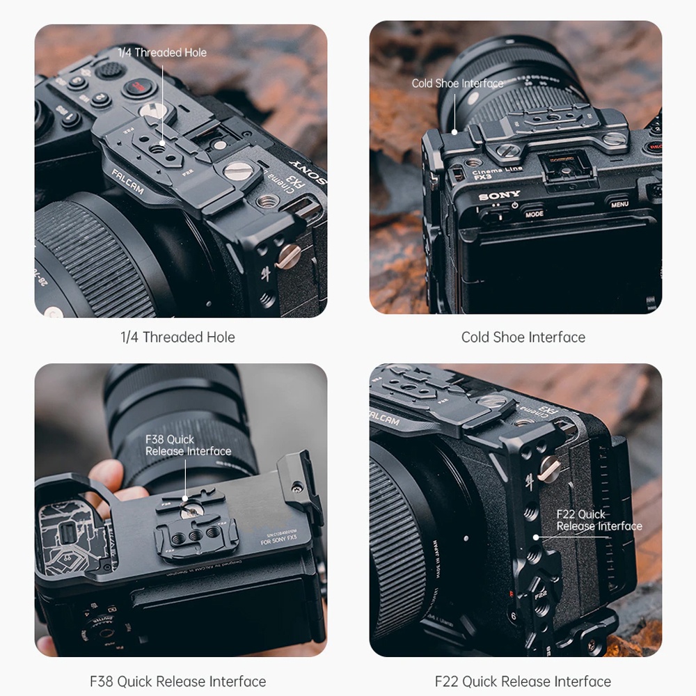 FALCAM F22 F38 F50 Quick Release Sony A1 A7M3 A7S3 A7R4 Camera Cage Rig ...