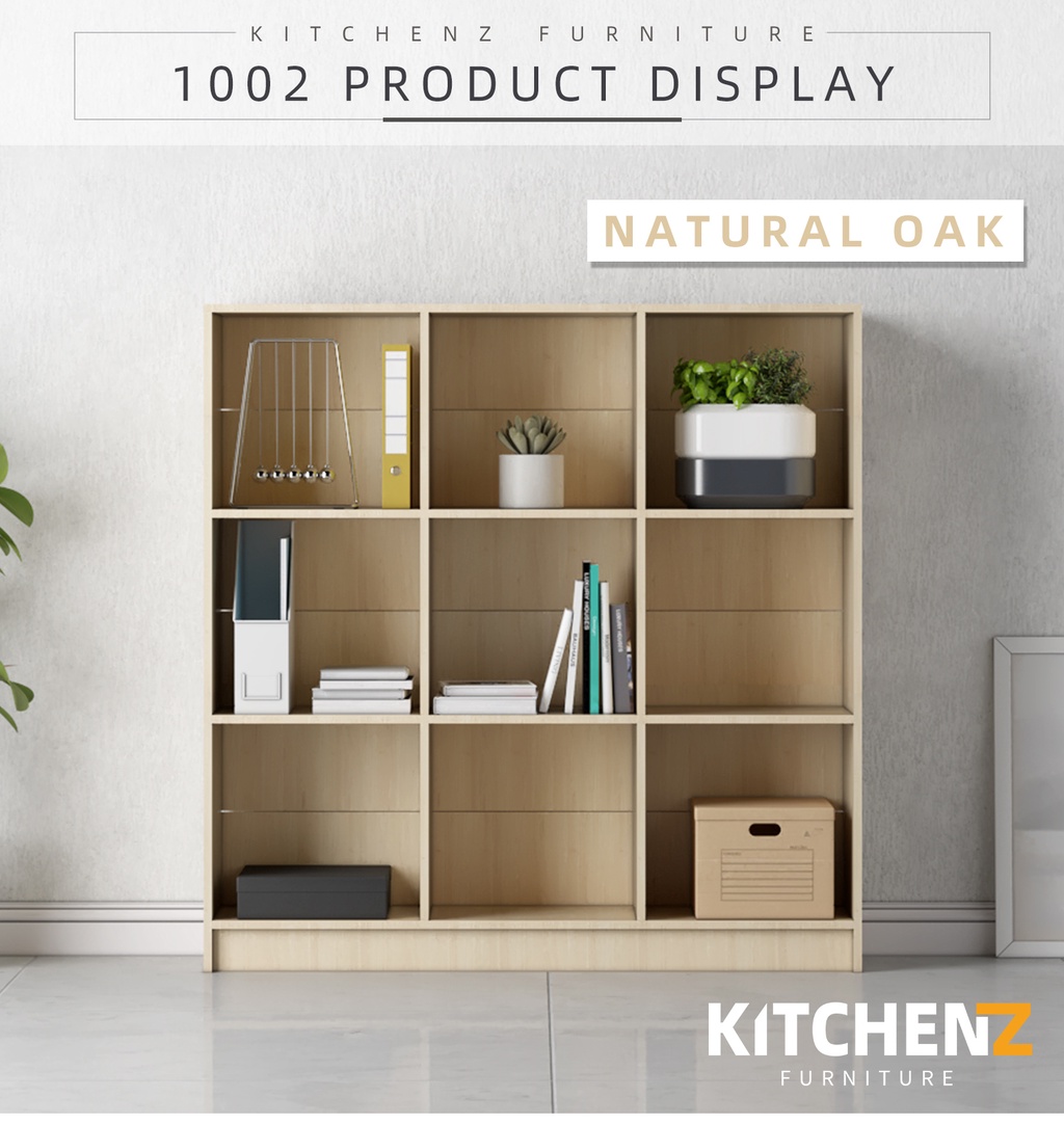KitchenZ Book Shelf Book Rack Buku Rak Divider Cabinet with 9 ...