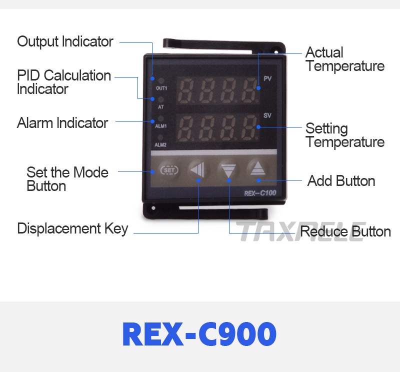 rex-c100 c400 c700 c900 Digital Thermostat Thermometer Temperature ...