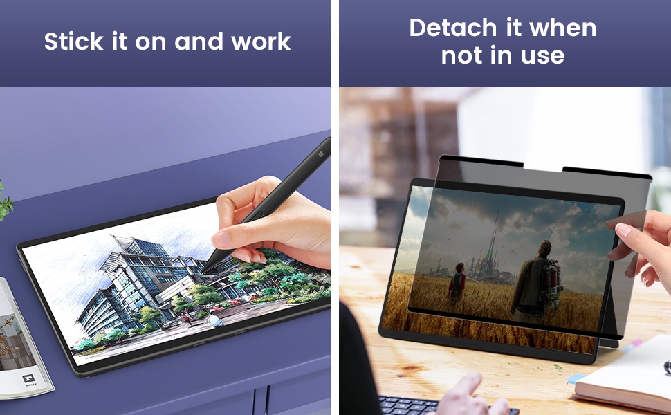 MoKo Removable & Reusable Privacy Screen Protector for Microsoft ...