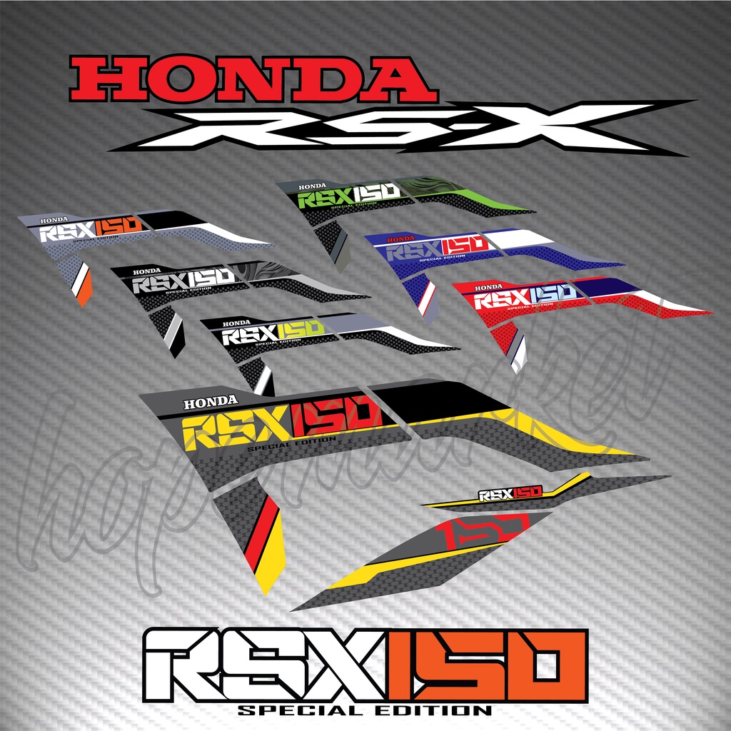 STRIPE MOTOR HONDA RSX 150 (18) FOUR KINGS DESIGN CUSTOM BODY STICKER ...