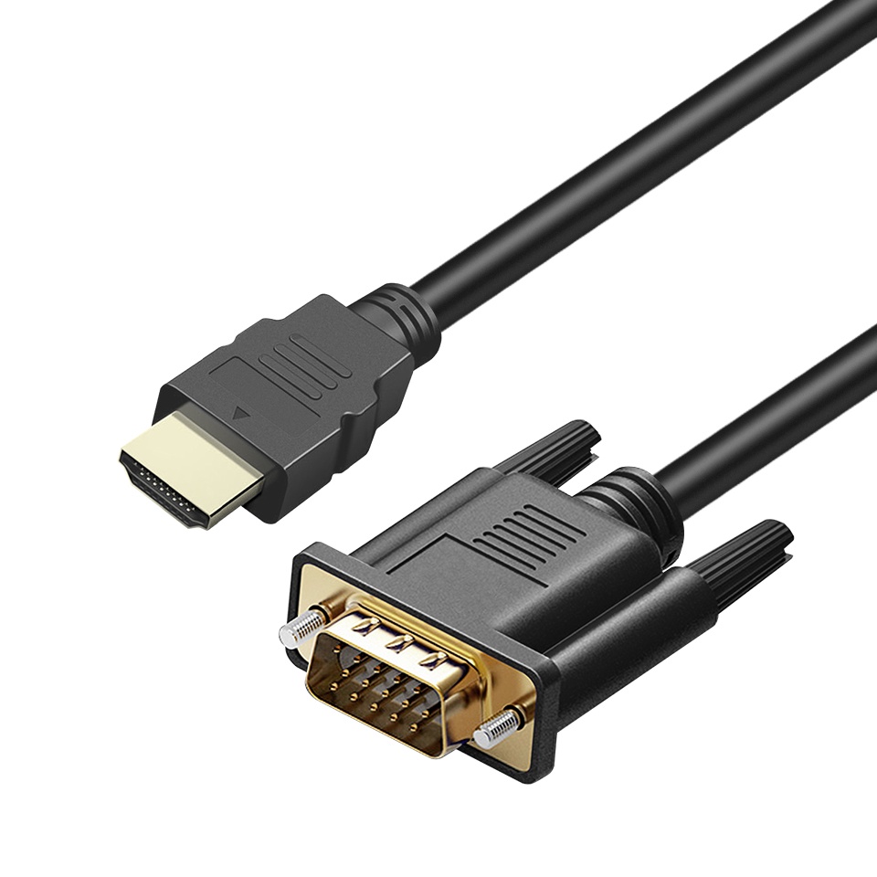 EYD HDM02 HDMI to VGA Cable 1080P Cable with Audio Video HDMI Male to