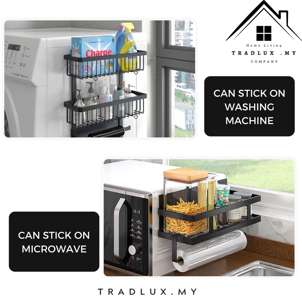 Support 40Kg Carbon Steel Rack Fridge Rack Kitchen Rak r Magnet Stand ...