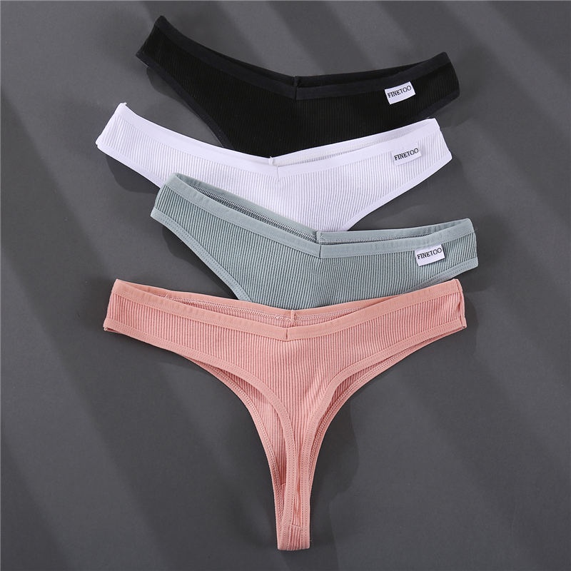 3pcs/set Sexy Thongs Woman Panties Fashion Beautiful Cotton