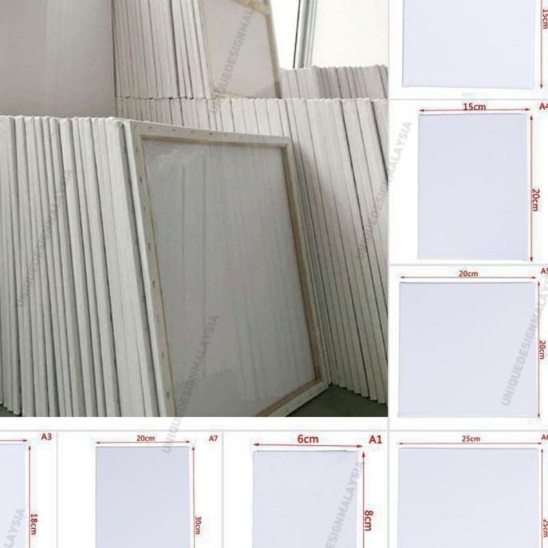 Blank White Mini Small Stretched Artist Canvas Embroidery Art Board ...