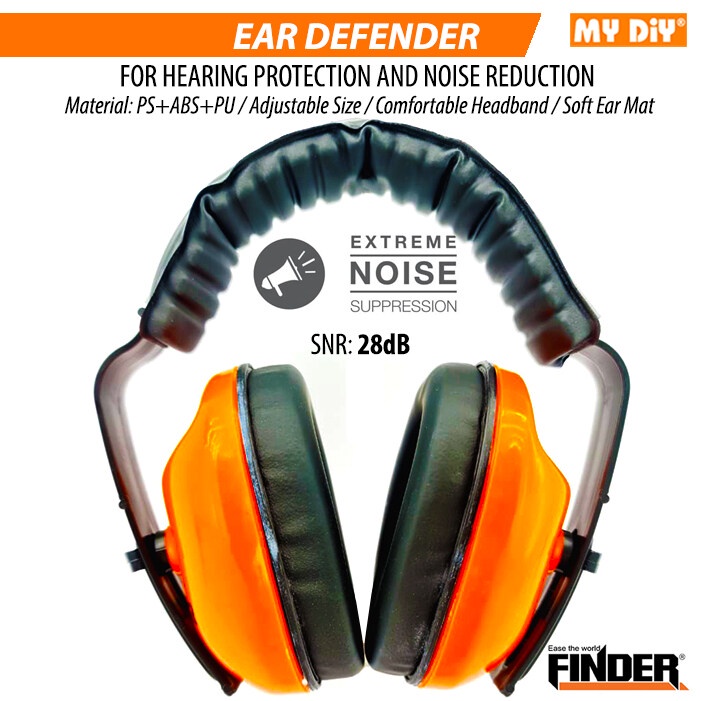 MYDIYHOMEDEPOT - FINDER Ear Defender Ear Muff Anti Noise Ear Protection ...