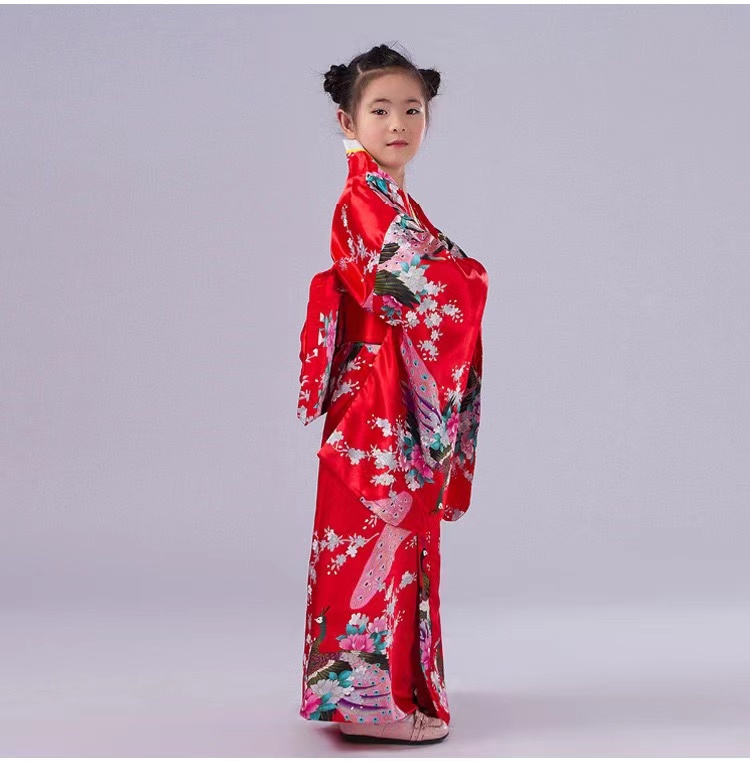 (Free gift) Japanese Traditional Dress Kimono Robe for Kids Girls ...