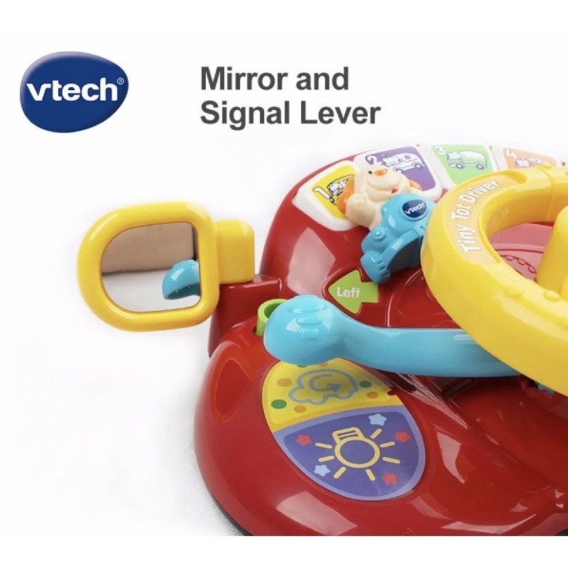 Vtech Tiny Tot Driver Stelling Wheel Lights Musical Sound Early