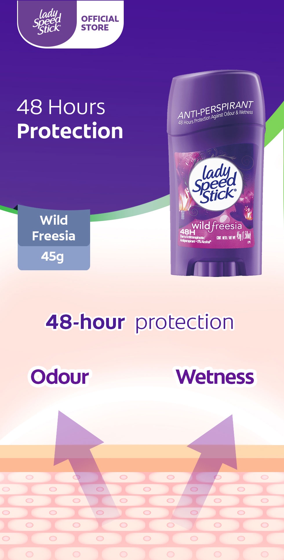 Lady Speed Stick Wild Freesia Deodorant (45g) Shopee Malaysia