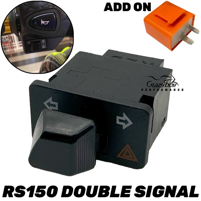 DOUBLE SIGNAL SWITCH HONDA RS150 RS150R WITH DOUBLE SIGNAL RELAY PLUG