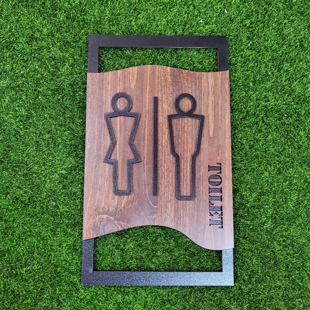 TOILET SIGNAGE FOR MEN AND WOMEN WOOD MATERIAL | Shopee Malaysia