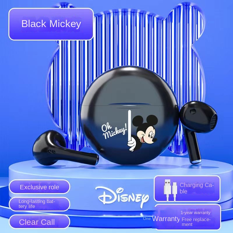 Disney Minnie TWS Wireless Bluetooth Earphone Touch Control 9D Stereo ...