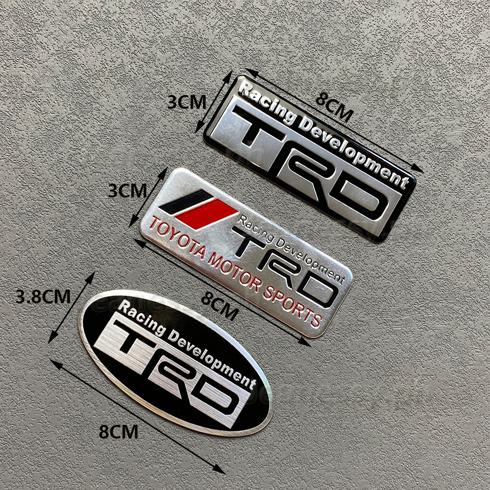 *READY STOCK*3D Car Sticker Metal Front & Rear Sign TRD SPORTS Logo ...