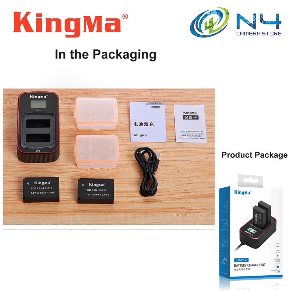 Canon LP-E12 Batteries Charger By Kingma